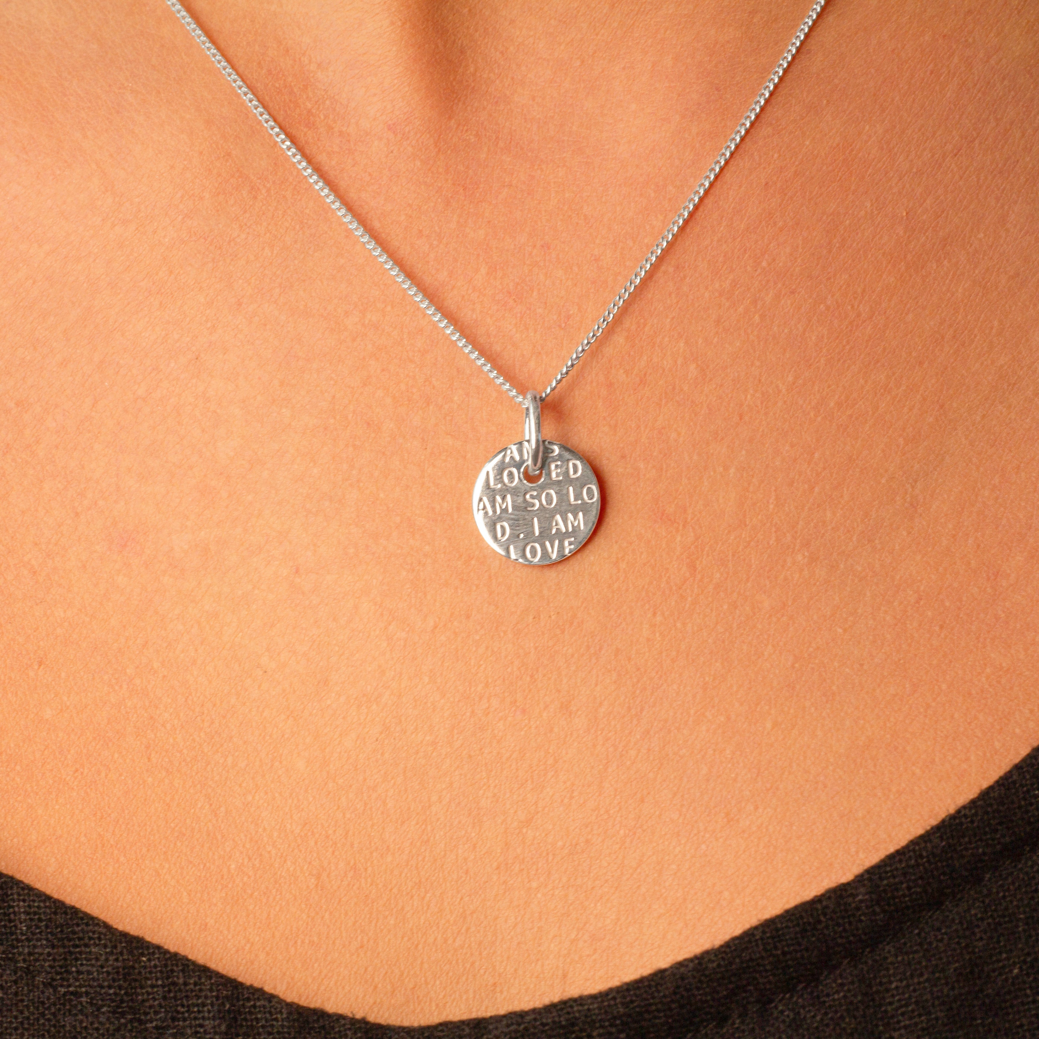 I Am So Loved Necklace Silver