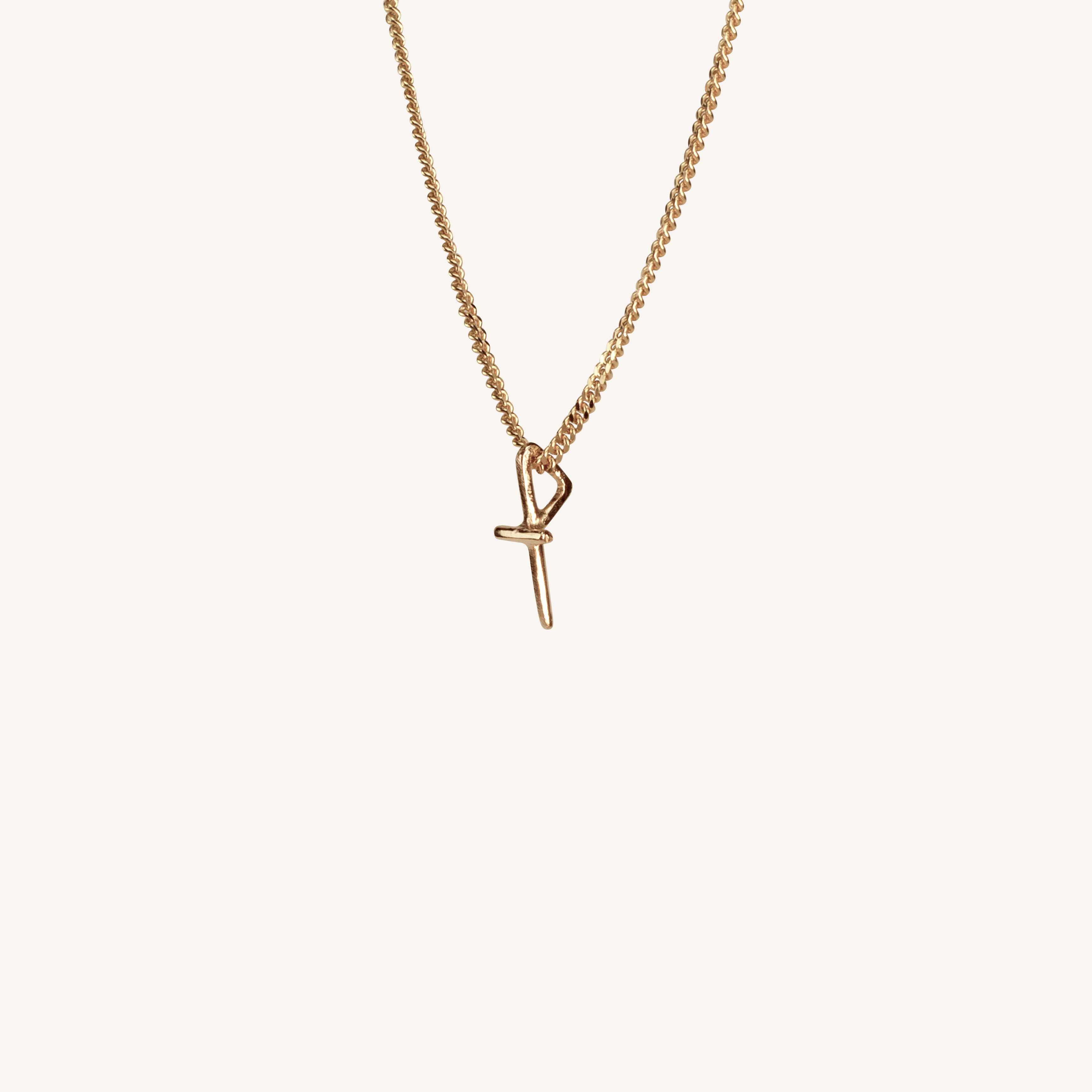 The light, Cross Necklace 18K Gold