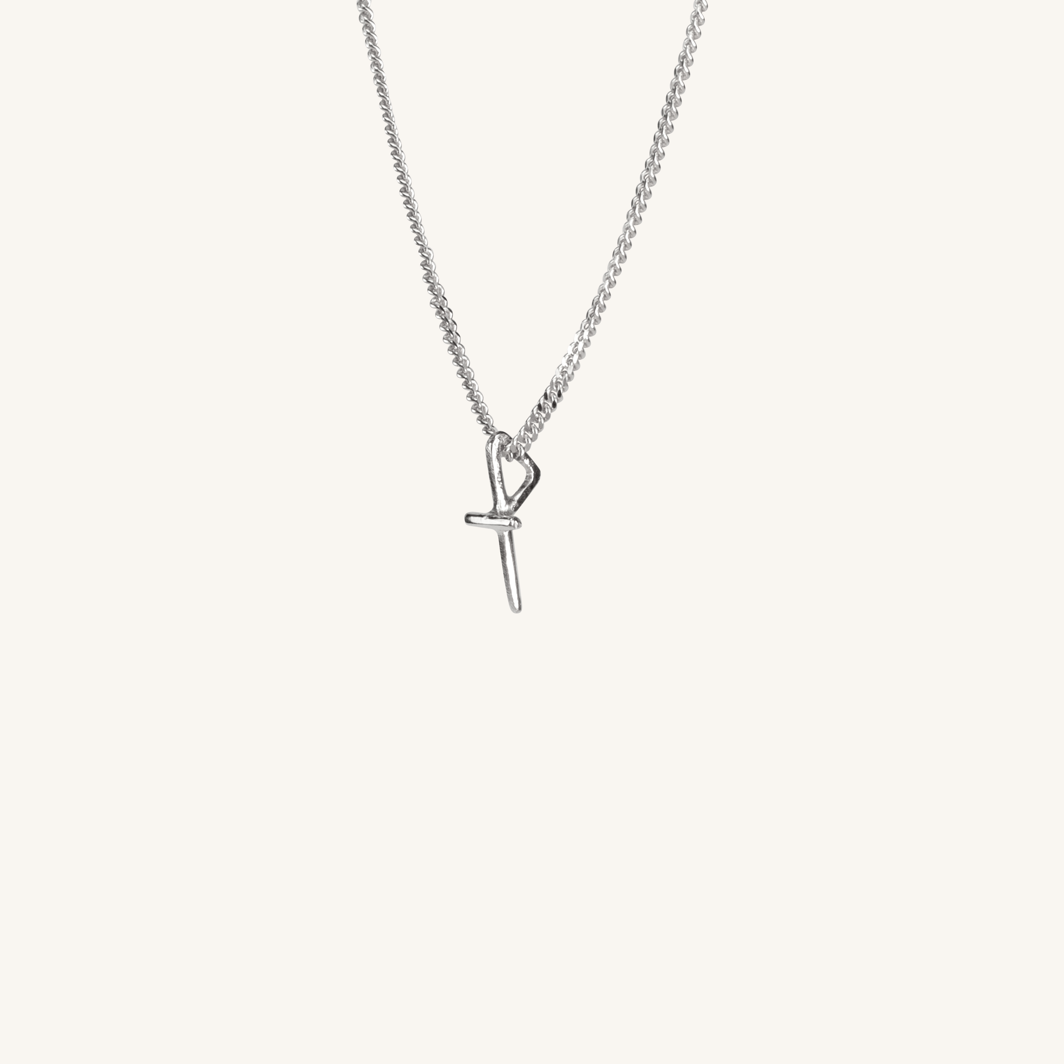 The light, Cross Necklace, Silver